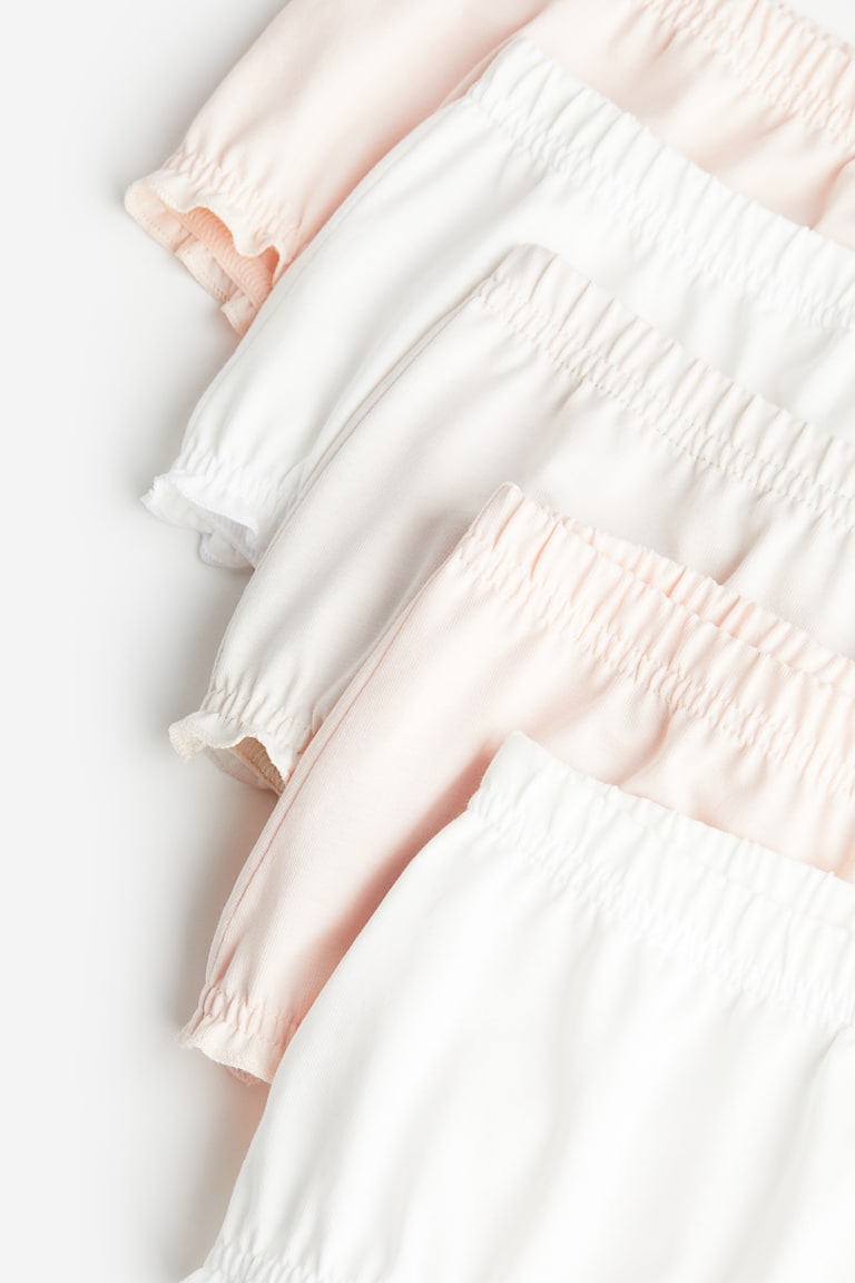 H&M Culotte In Jersey Cotone 5 Pezzi - Verde Menta/rosa - BAMBINO