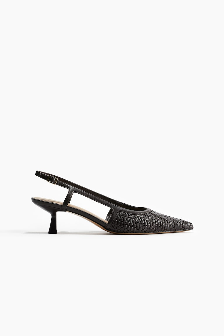 H&M Décolleté Intrecciate Modello Slingback - Marrone Scuro - DONNA
