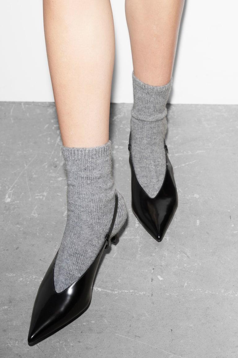 H&M Décolleté slingback classiche in pelle - Nero - DONNA