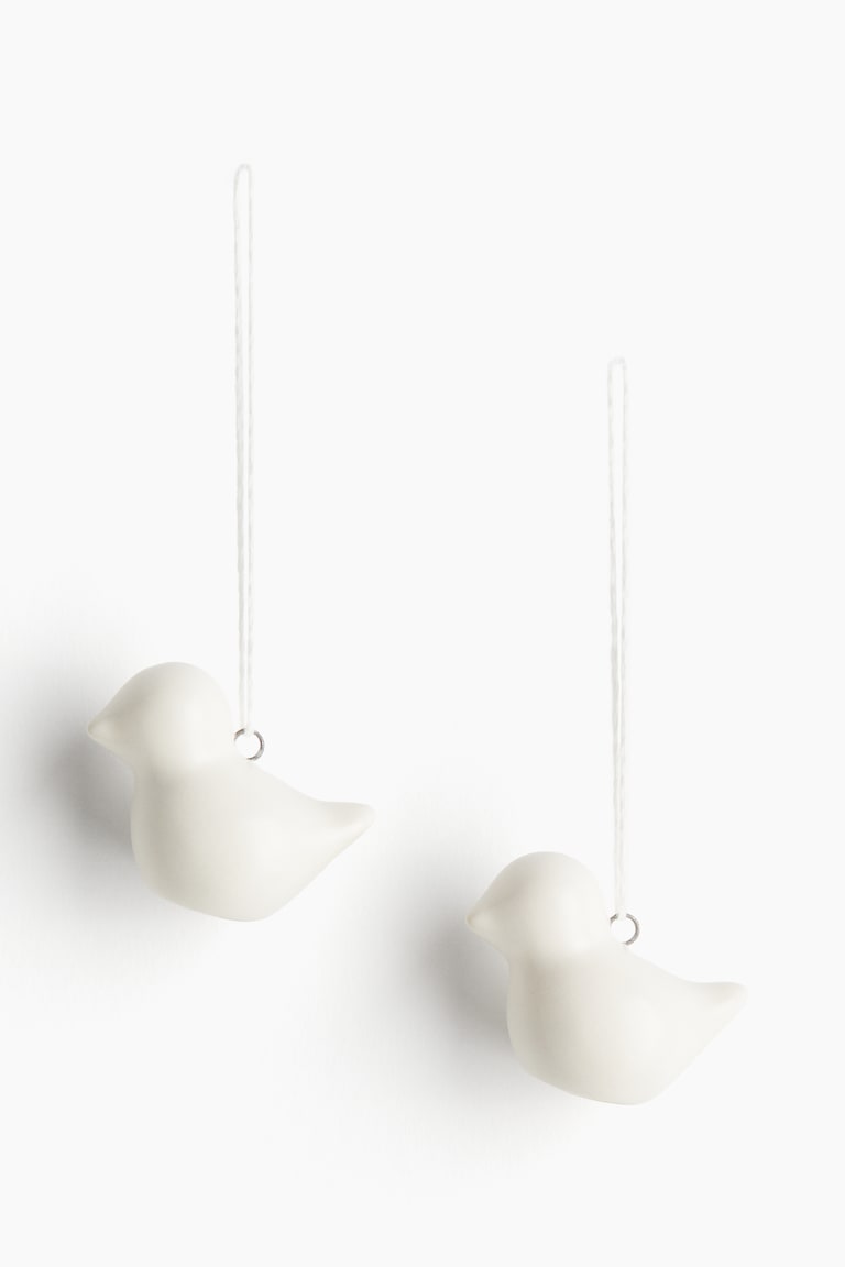 H&M Decorazioni Pasquali In Gres 2 Pezzi - Bianco - HOME