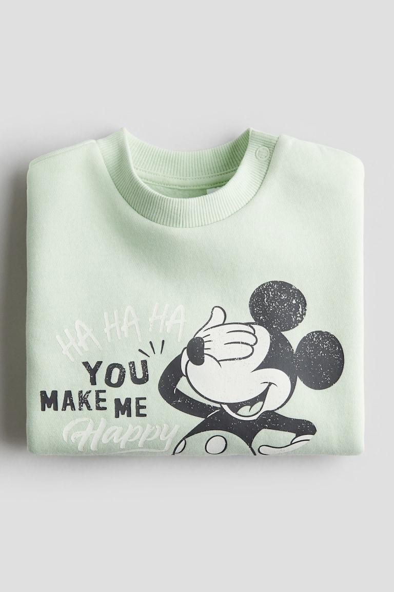 H&M Felpa Con Motivo Stampato - Blu Polvere Chiaro/Tom E Jerry - BAMBINO