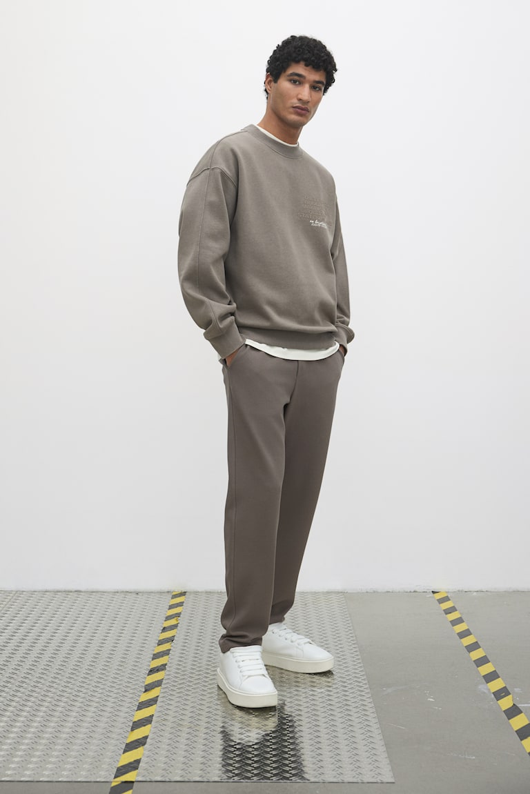 H&M Felpa Con Stampa Loose Fit - Grigio Scuro/The Five Boroughs - UOMO