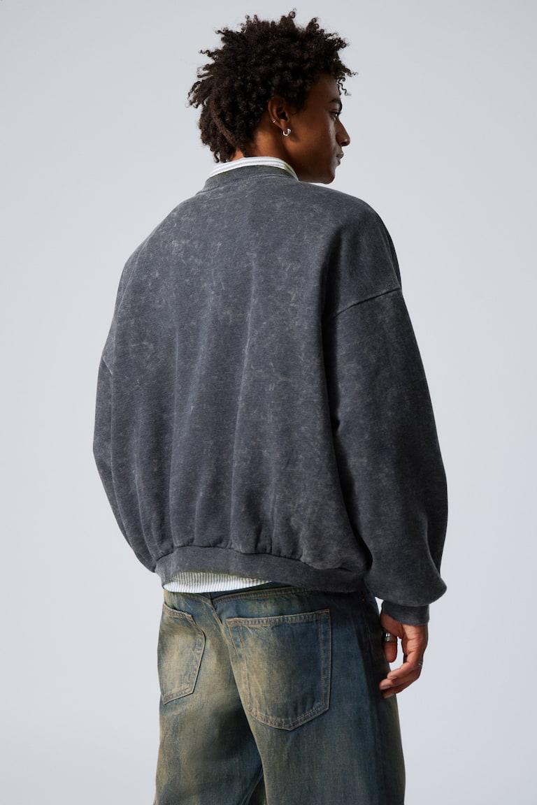 H&M Felpa Oversize E Slouchy A Maniche Lunghe - Blu Scuro Lavato - UOMO