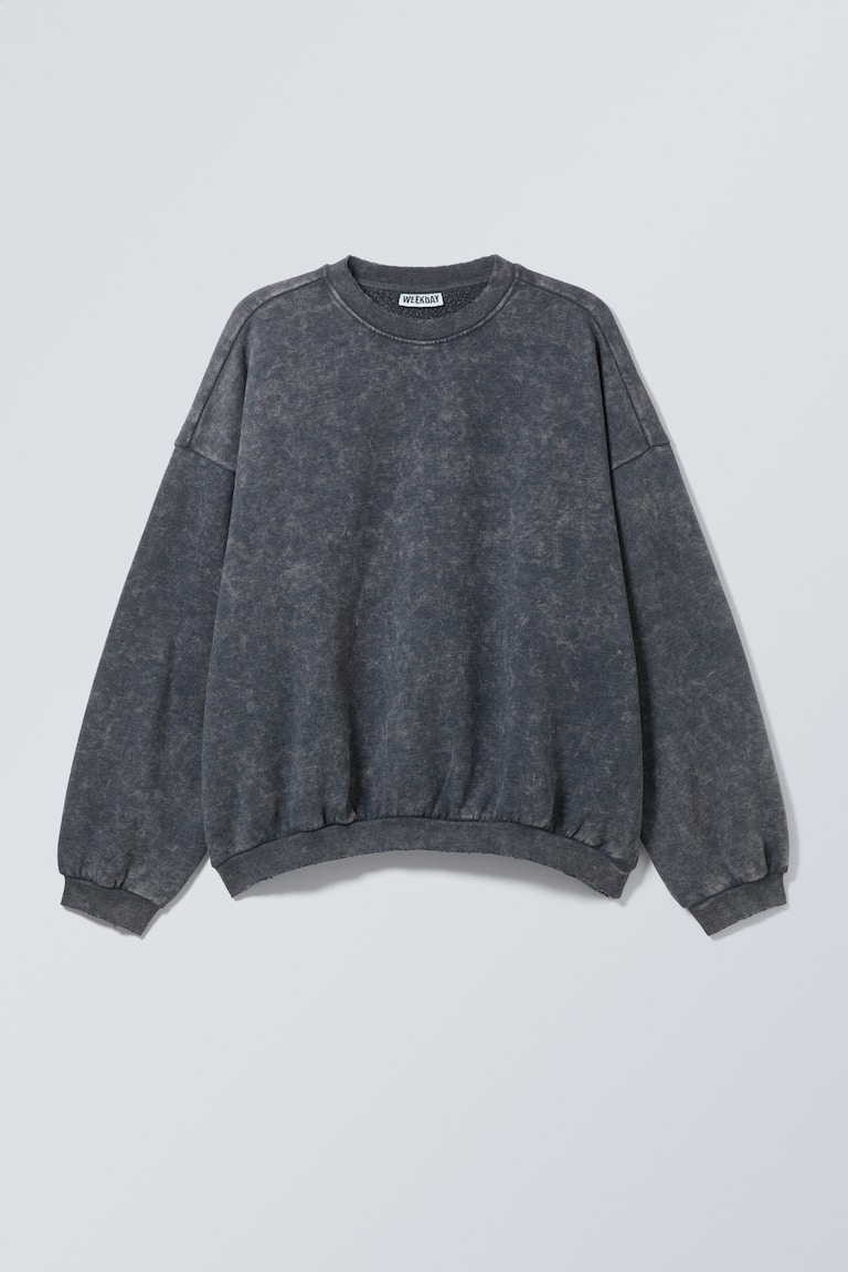 H&M Felpa Oversize E Slouchy A Maniche Lunghe - Blu Scuro Lavato - UOMO