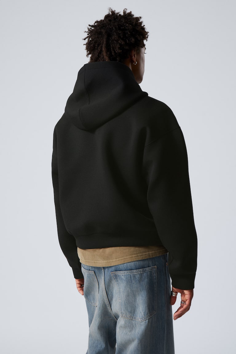 H&M Felpa Simon In Scuba Con Cappuccio - Grigio Mélange - UOMO