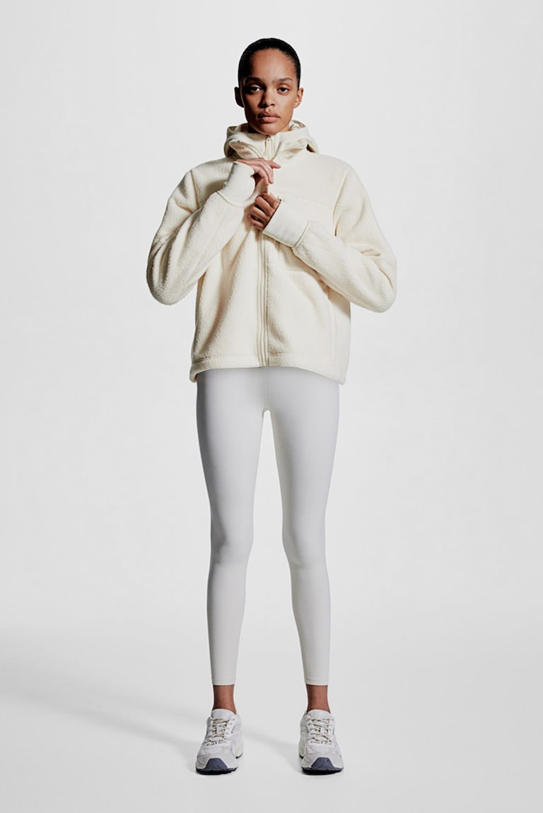 H&M Giacca Sportiva In Pelliccia Di Pile - Crema - DONNA