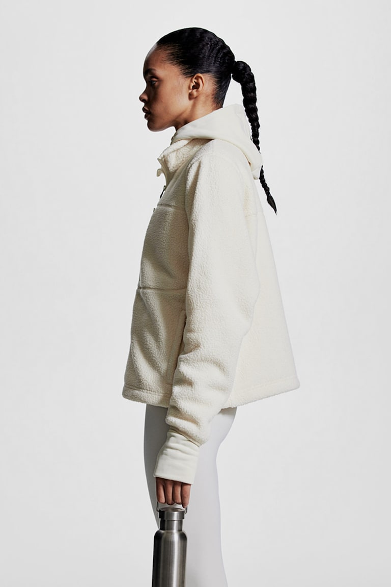 H&M Giacca Sportiva In Pelliccia Di Pile - Nero - DONNA