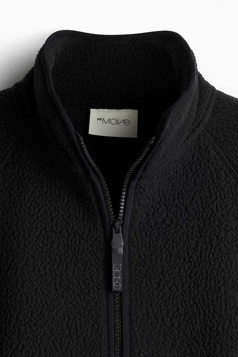 H&M Giacca Sportiva In Pelliccia Di Pile - Nero - DONNA