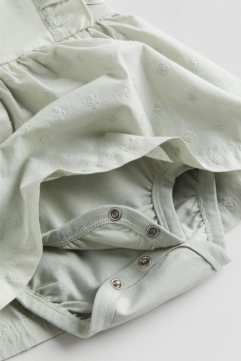 H&M Abito A Body Con Volant - Bianco - BAMBINO