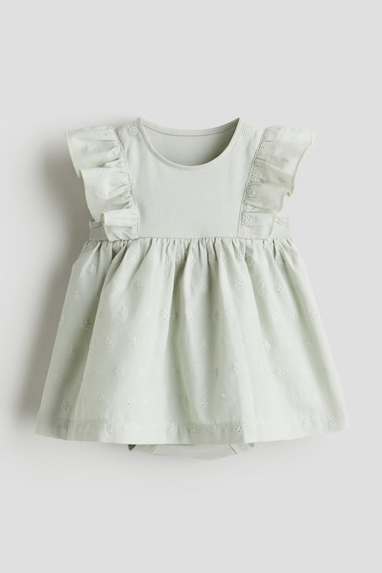 H&M Abito a body con volant - Bianco - BAMBINO