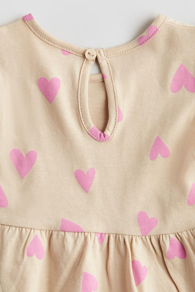 H&M Abito In Cotone Con Stampa - Pesca/cani - BAMBINO