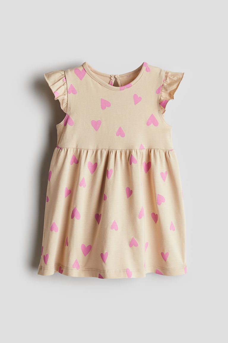 H&M Abito in cotone con stampa - Pesca/cani - BAMBINO