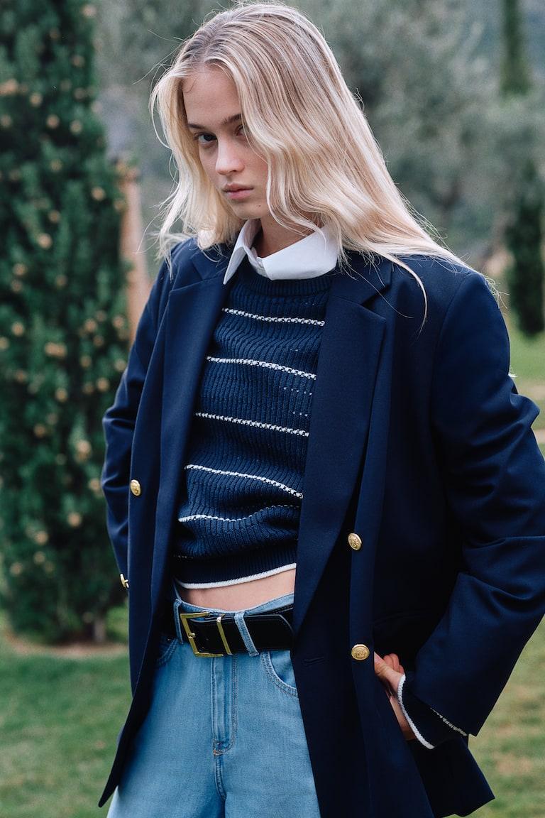 H&M Baggy Wide Low Jeans - Blu Denim - DONNA