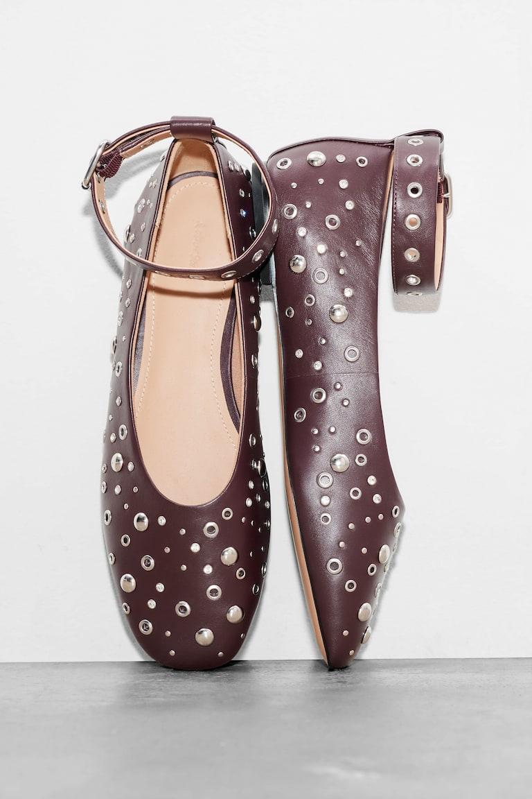 H&M Ballerine Decorate - Bordeaux - DONNA