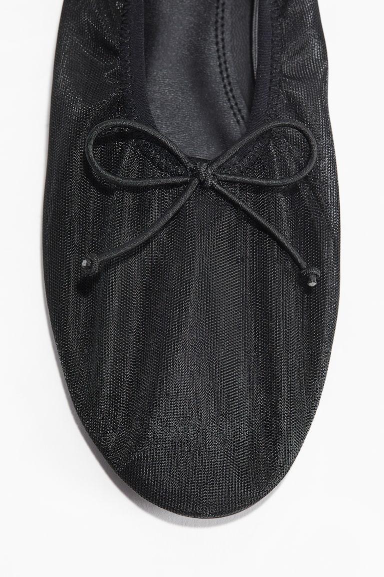 H&M Ballerine In Mesh - Nero - DONNA
