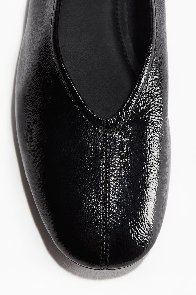 H&M Ballerine In Pelle - Nero - DONNA