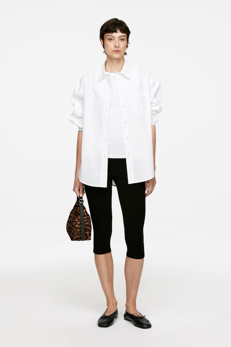 H&M Ballerine In Pelle - Nero - DONNA