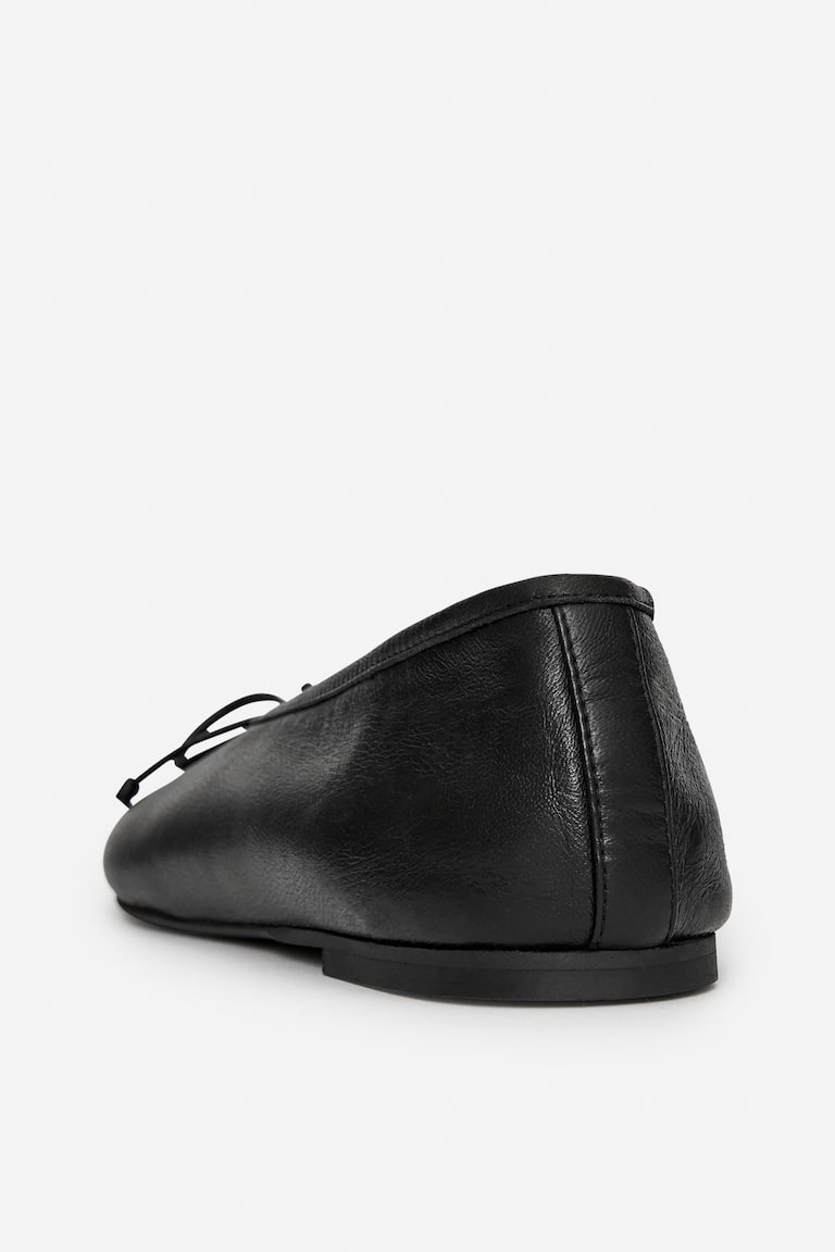 H&M Ballerine In Pelle - Nero - DONNA
