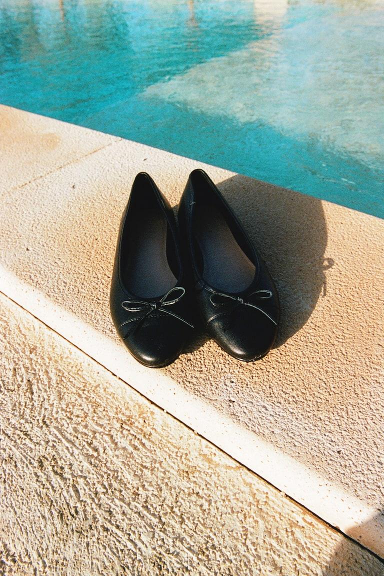 H&M Ballerine in pelle - Nero - DONNA