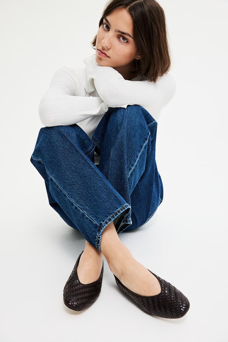 H&M Ballerine intrecciate - Marrone scuro - DONNA