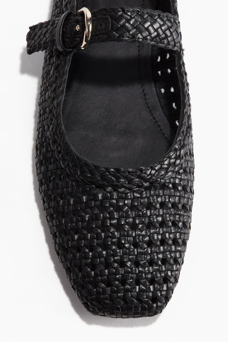 H&M Ballerine Mary Jane In Pelle - Bordeaux - DONNA