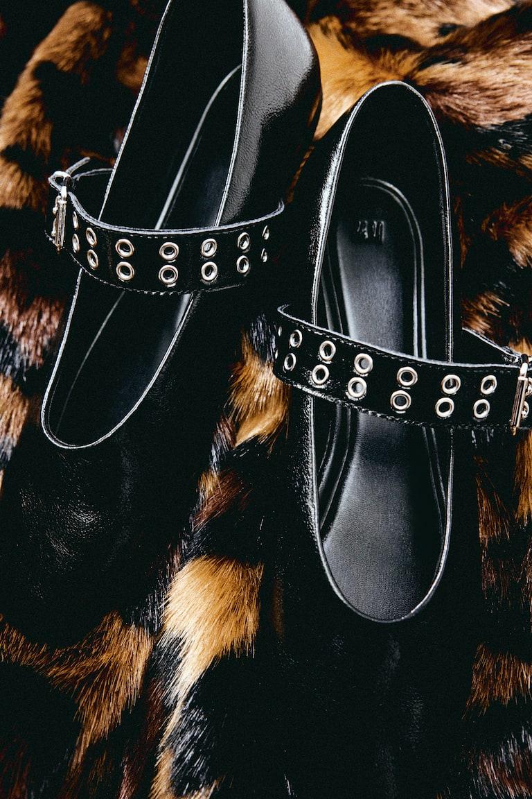 H&M Ballerine Mary Jane - Nero - DONNA