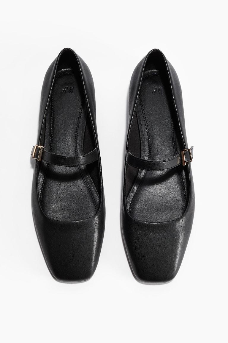 H&M Ballerine Mary Jane - Nero - DONNA