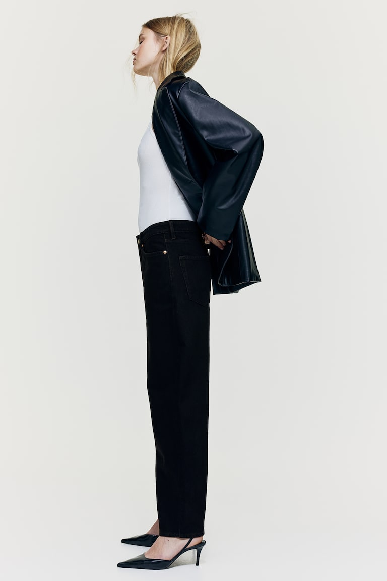 H&M Barrel Leg High Jeans - Blu Denim - DONNA