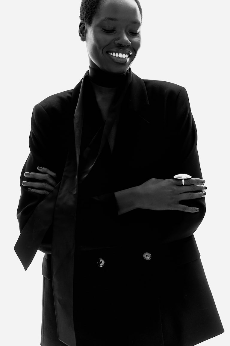 H&M Blazer A Doppio Petto - Bianco - DONNA