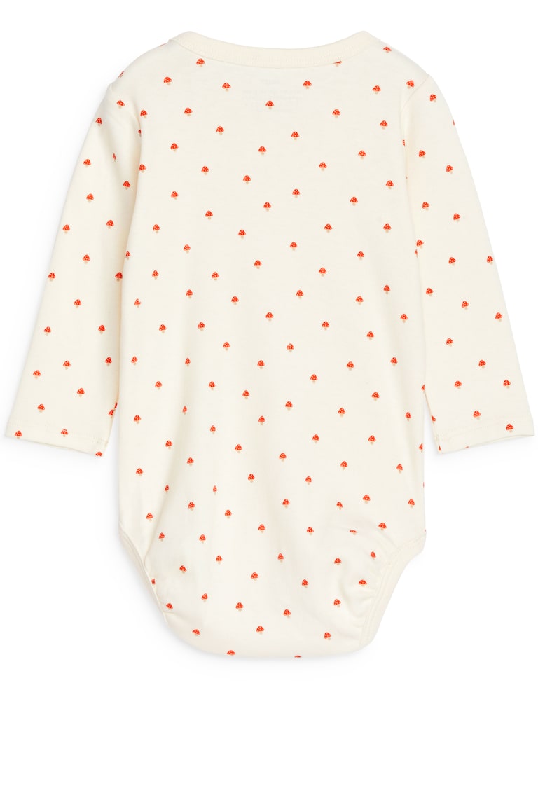 H&M Body A Maniche Lunghe - Azzurro Mélange - BAMBINO