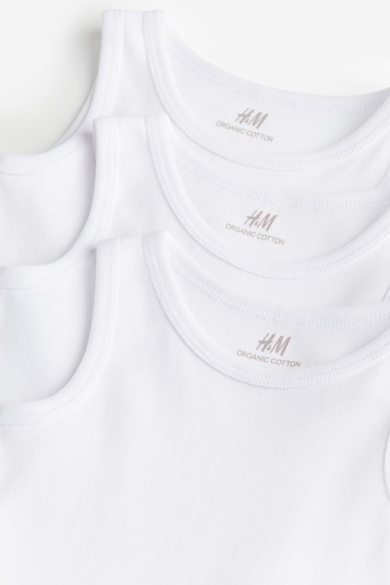 H&M Body In Cotone 3 Pz - Bianco - BAMBINO