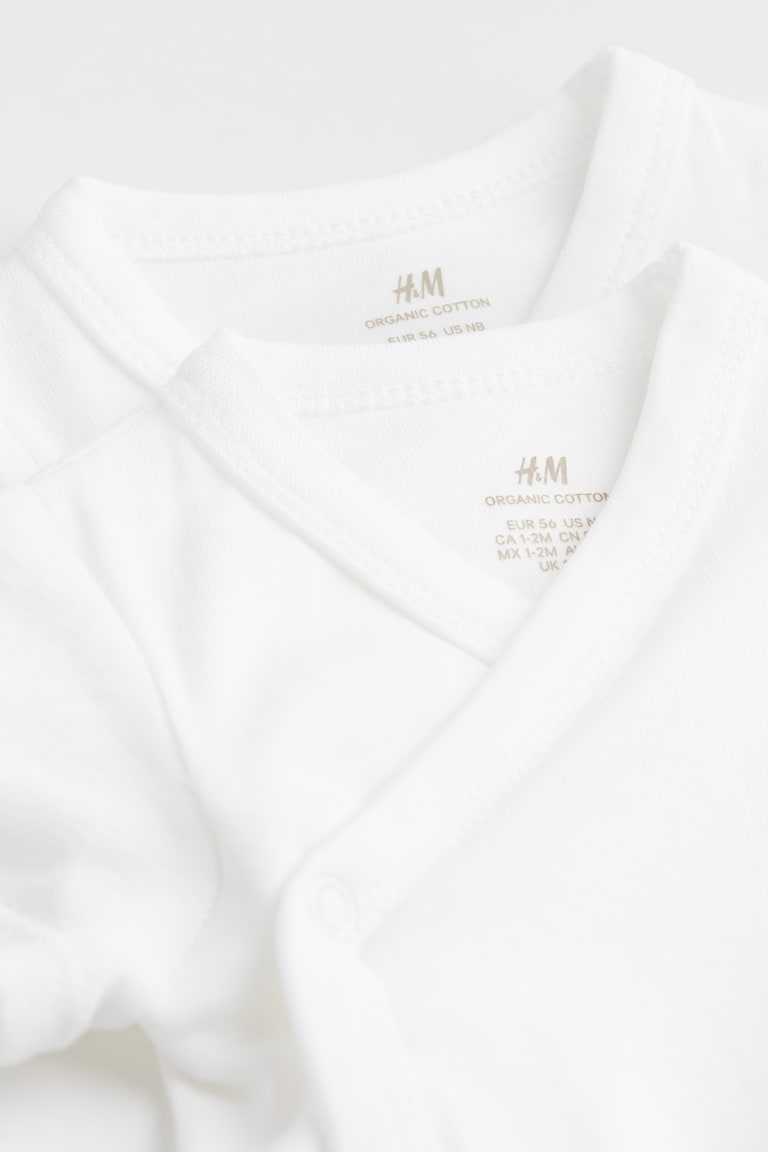 H&M Body In Cotone 5 Pezzi - Beige/bianco - BAMBINO