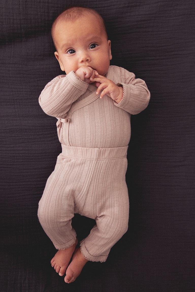 H&M Body In Jersey Traforato - Crema - BAMBINO