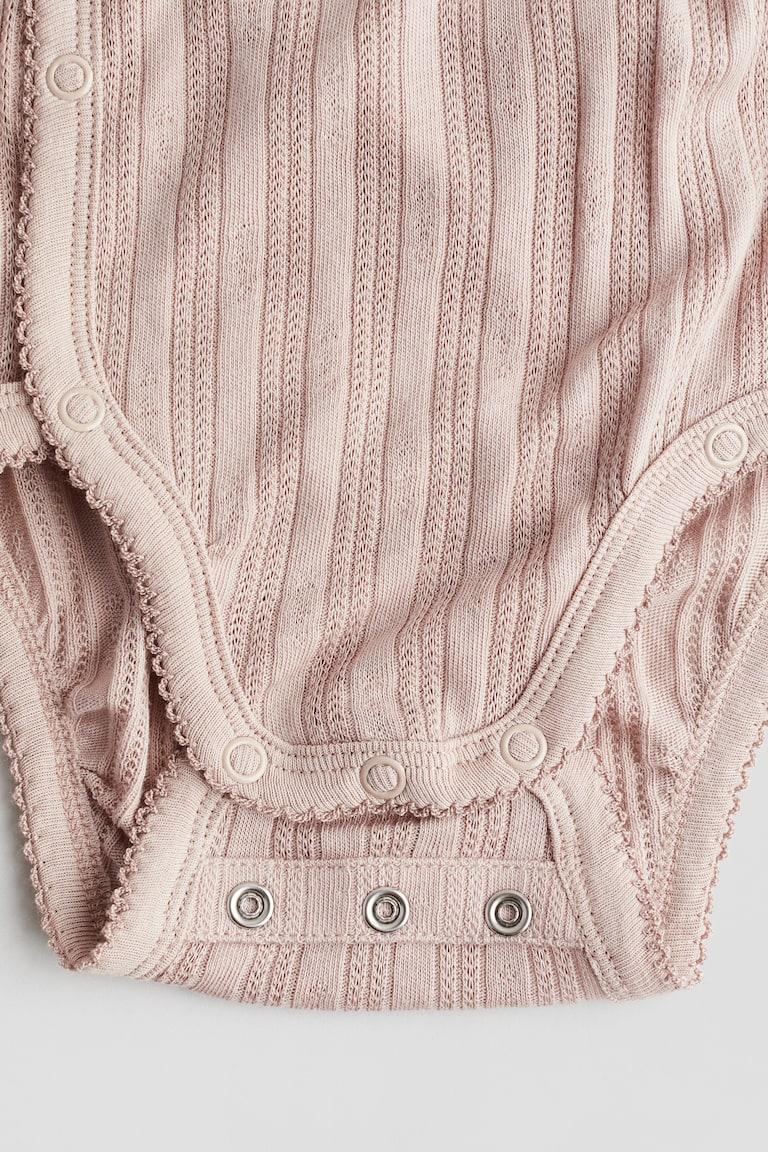 H&M Body In Jersey Traforato - Crema - BAMBINO