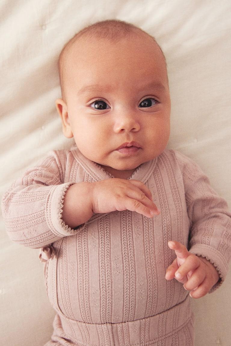 H&M Body in jersey traforato - Crema - BAMBINO