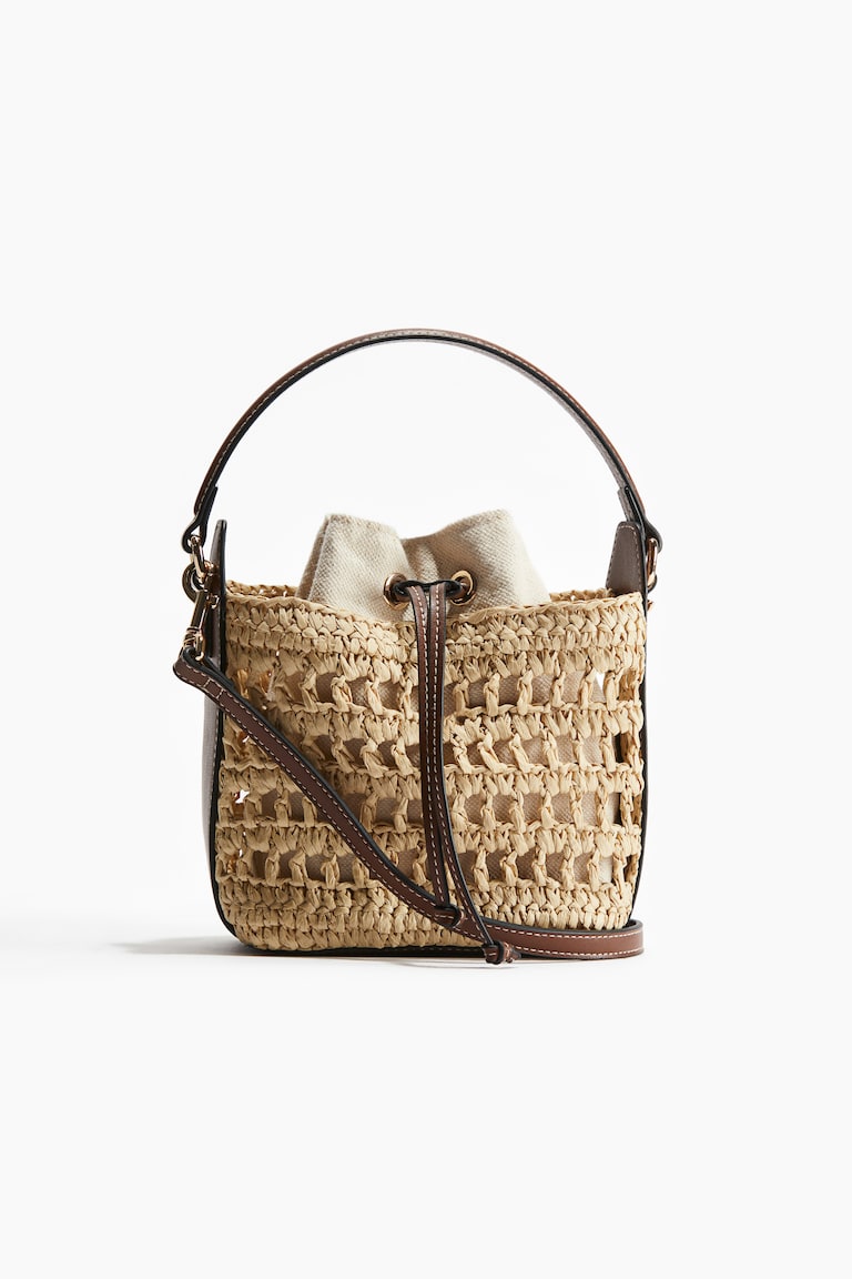 H&M Borsa A Tracolla In Paglia - Beige - DONNA