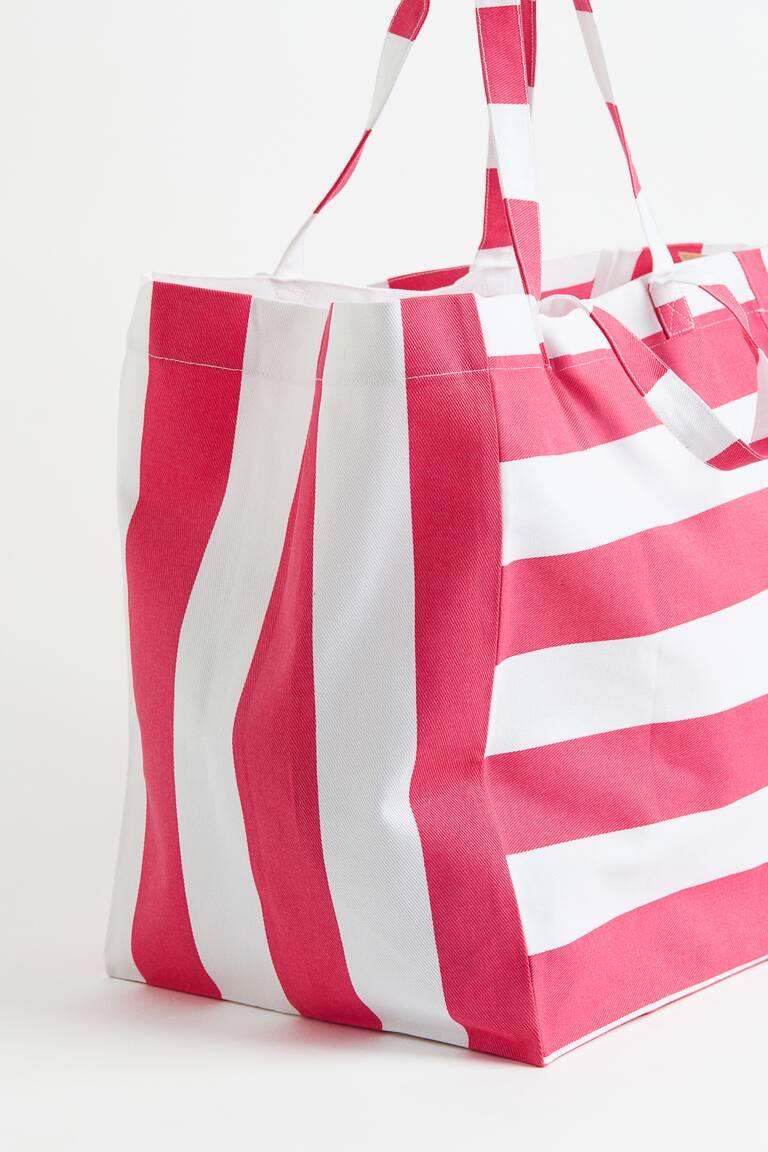 H&M Borsa Da Spiaggia In Tela - Nero/fantasia - HOME