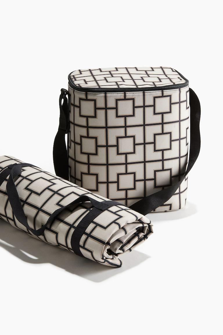 H&M Borsa Frigo Grande - Beige Chiaro/fiori - HOME