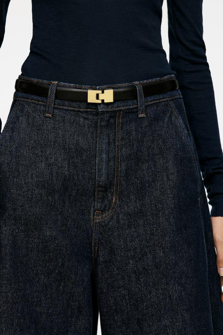 H&M Buckle Leather Belt - Marrone - DONNA