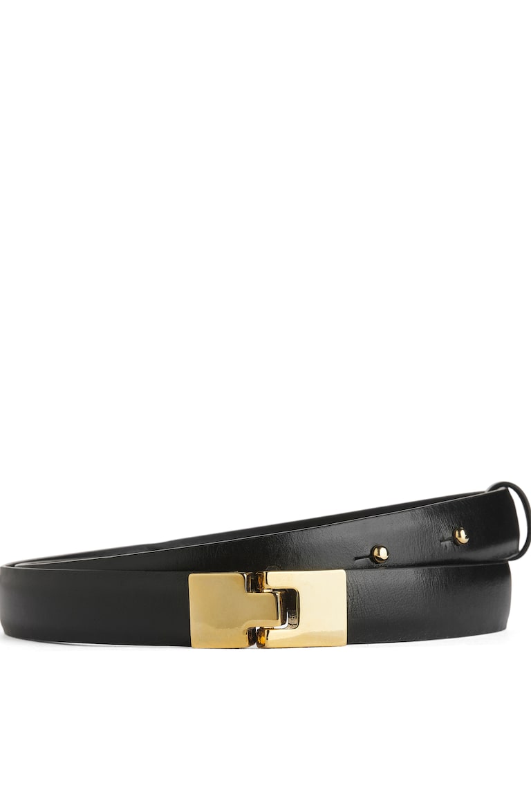 H&M Buckle Leather Belt - Nero - DONNA