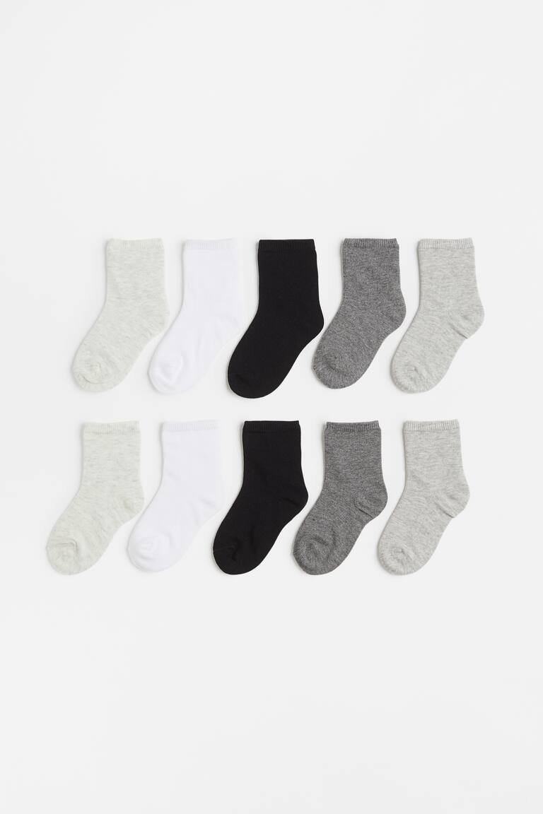 H&M Calze 10 paia - Grigio/nero/bianco - BAMBINO