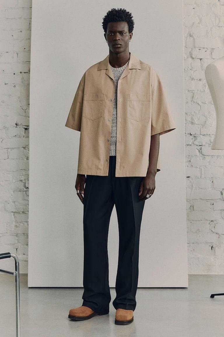 H&M Camicia bowling cotone pima - Beige - UOMO