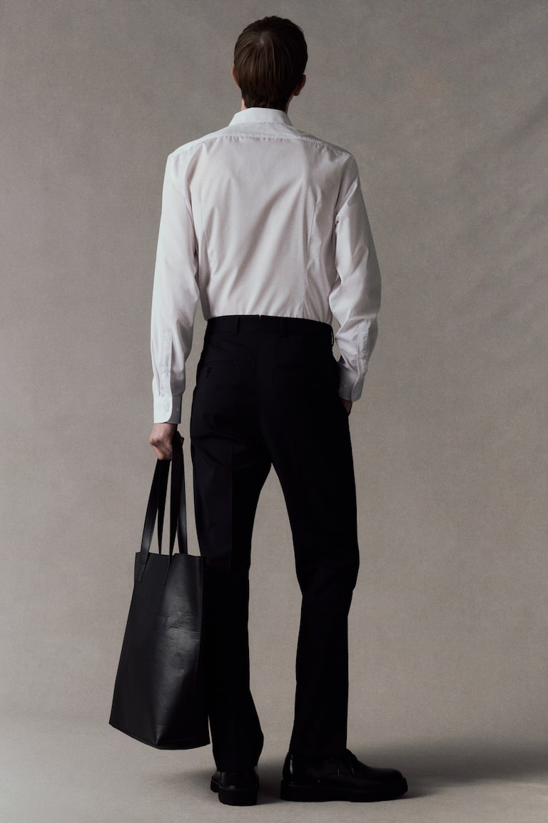 H&M Camicia Easy-iron Slim Fit - Bianco - UOMO