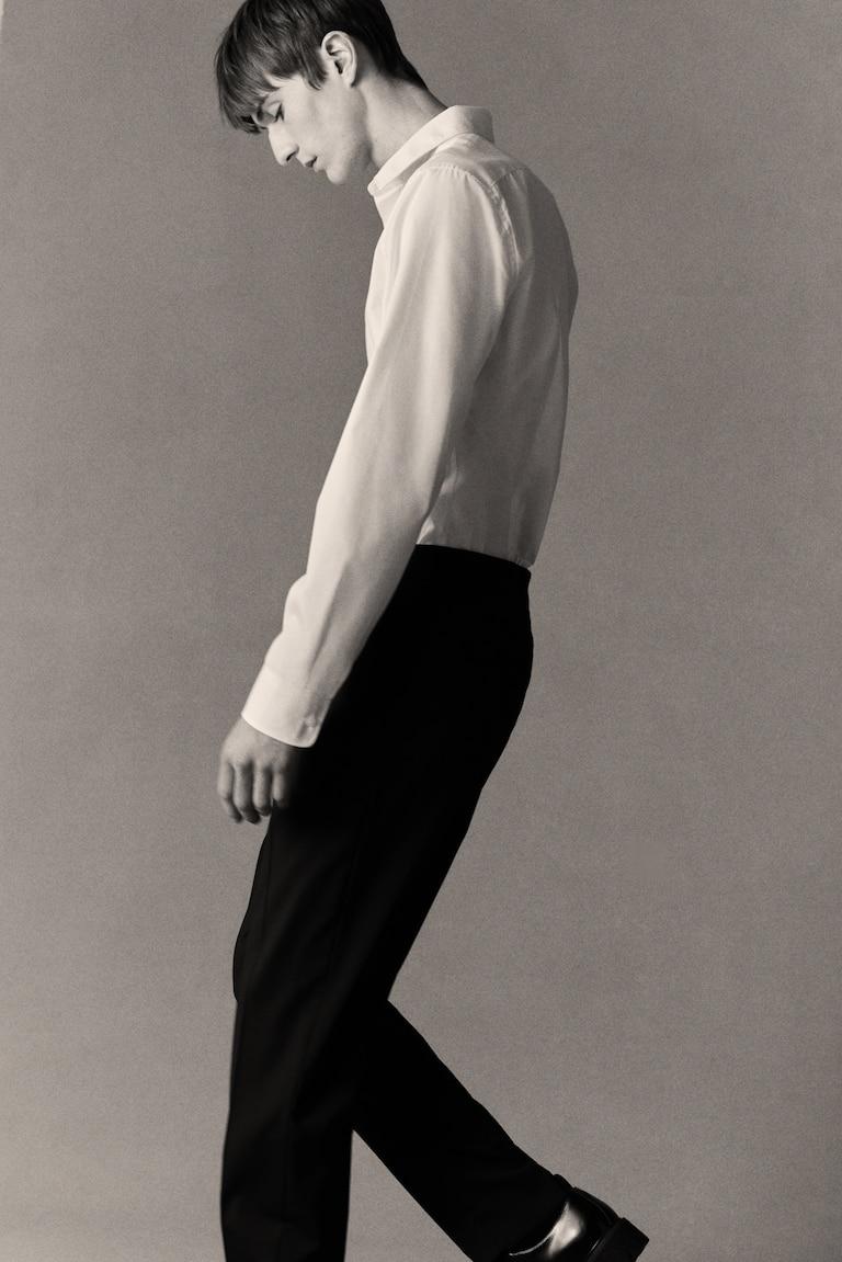 H&M Camicia Easy-iron Slim Fit - Bianco - UOMO