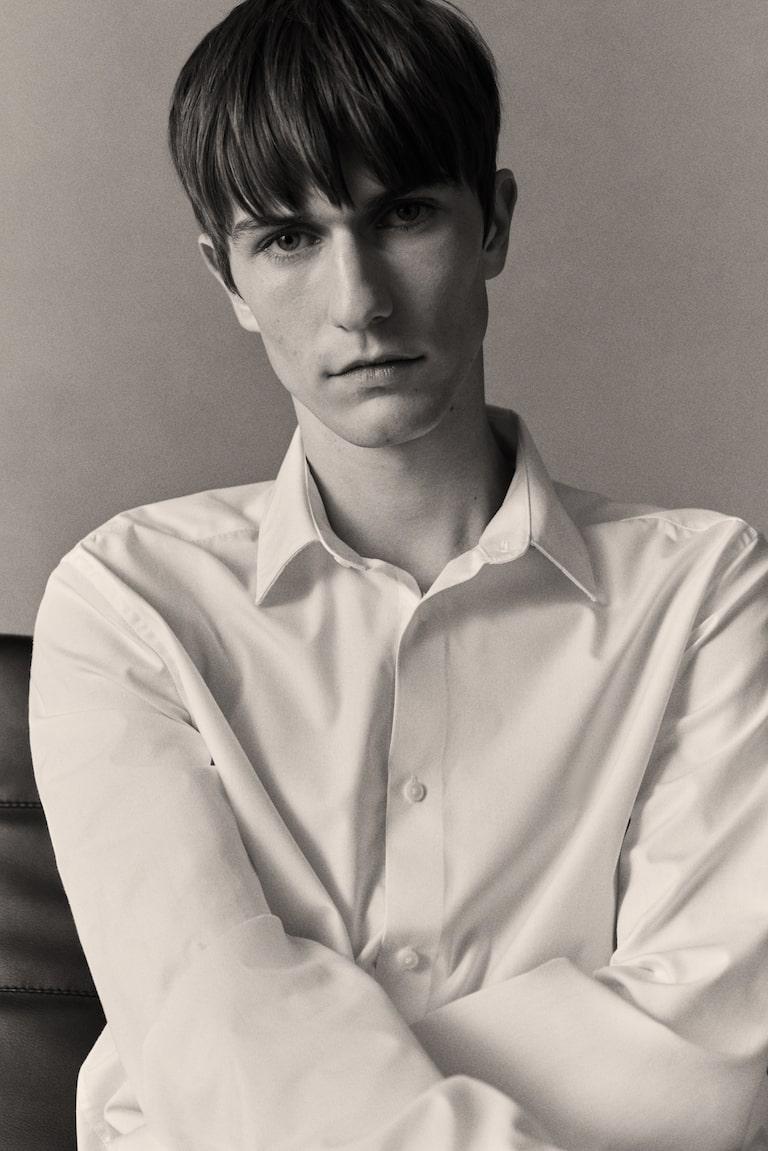 H&M Camicia easy-iron Slim Fit - Bianco - UOMO