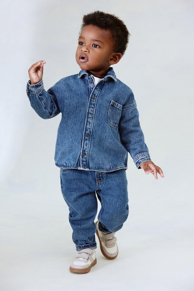 H&M Camicia In Denim - Blu Denim Chiaro - BAMBINO