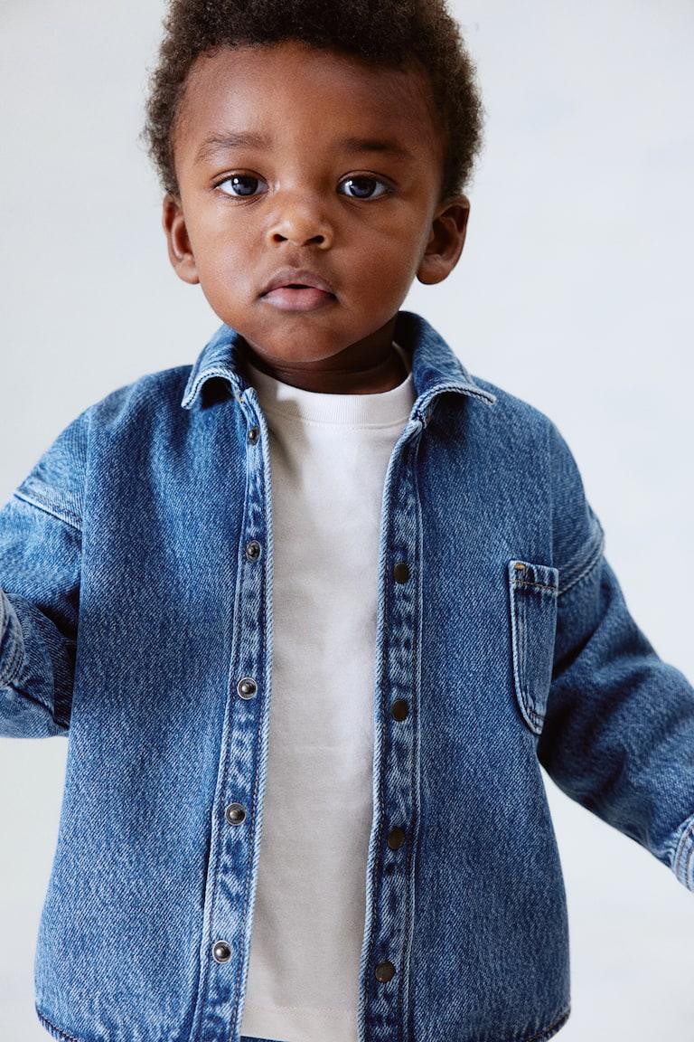 H&M Camicia In Denim - Blu Denim Chiaro - BAMBINO