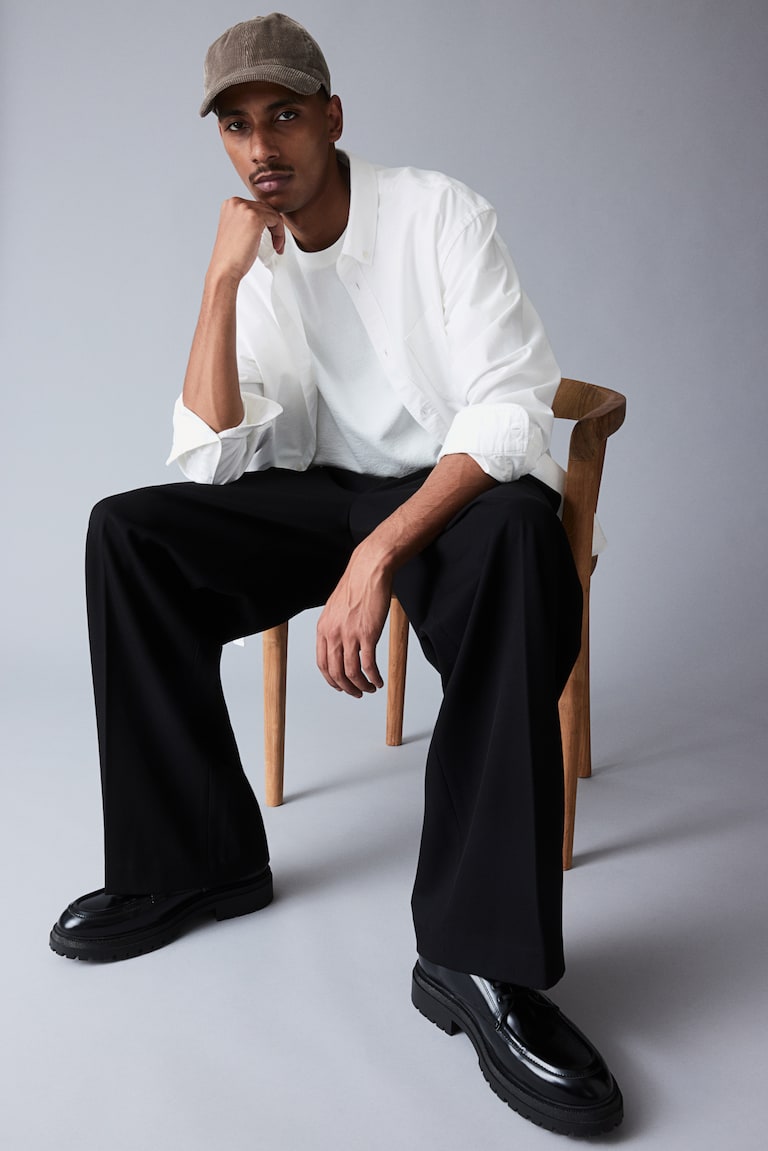 H&M Camicia Oxford Regular Fit - Blu Navy - UOMO