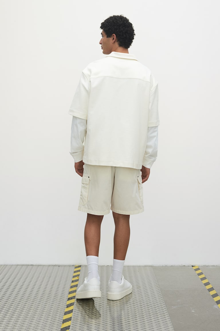 H&M Camicia Spazzolata Loose Fit - Nero - UOMO