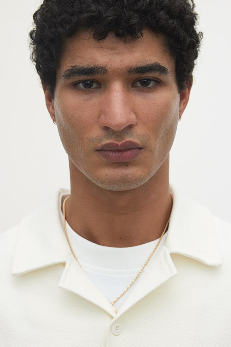 H&M Camicia spazzolata Loose Fit - Nero - UOMO